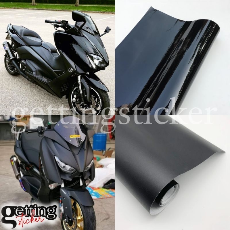 Jual stiker skotlet hitam sticker scotlite motor glosy kilat hitam doff