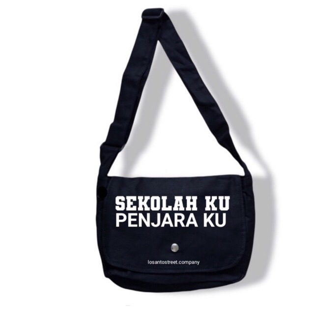 Jual Tas Selempang Losantos Sekolahku Penjaraku Free Sticker Shopee