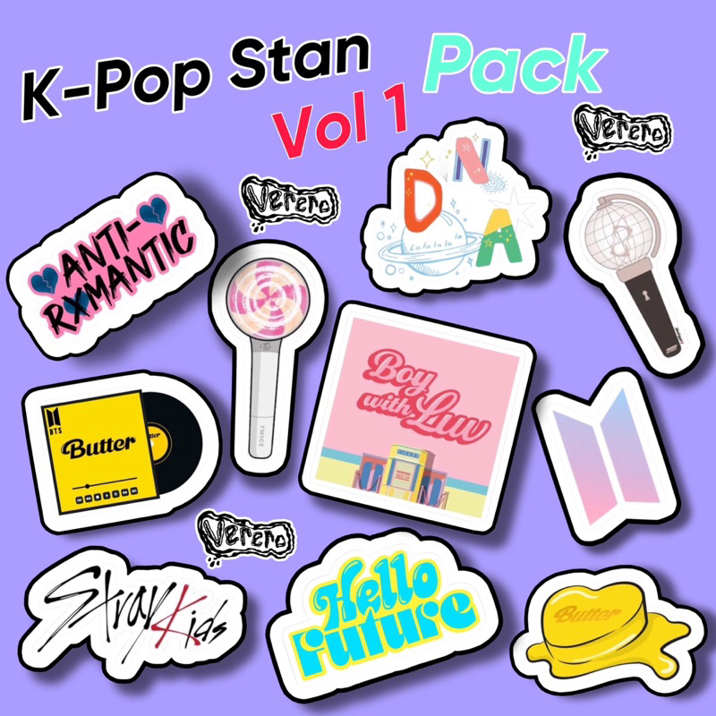 Jual Sticker Kpop Fans mix pack 10 pcs | Shopee Indonesia