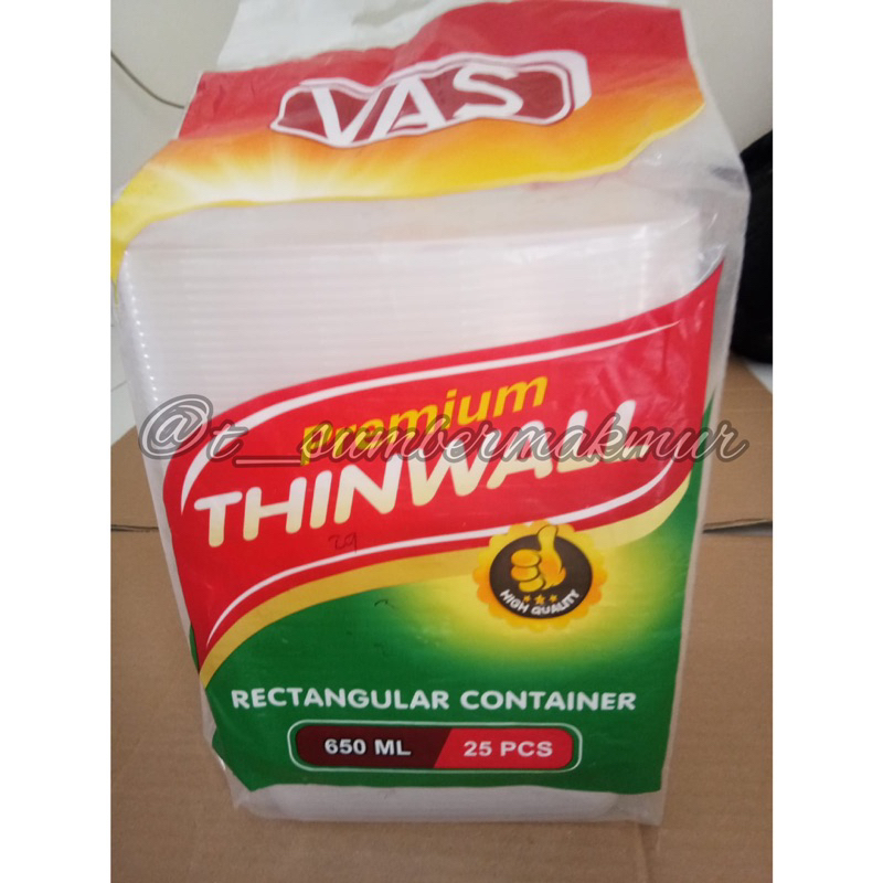 Jual Thin Wall Kotak Rectangle 650ml Kotak Nasi Plastik Mika Kotak Shopee Indonesia