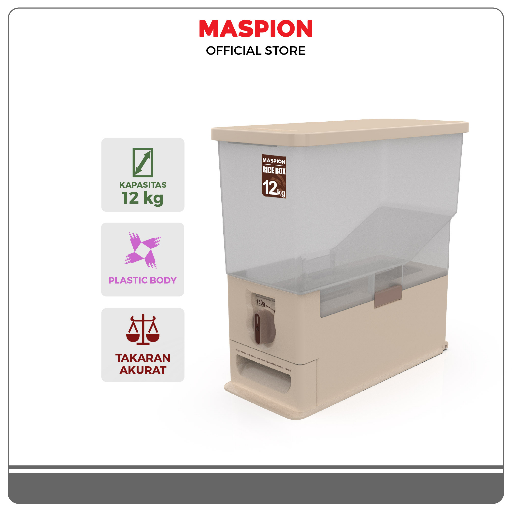 Jual Maspion Rice Box Kotak Beras Kapasitas 12 Kg MRD 12 Shopee Indonesia