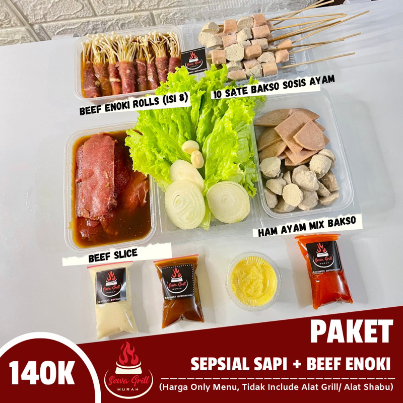 Jual Paket Special Sapi Beef Enoki Paket Bbq Paket Grill Shabu