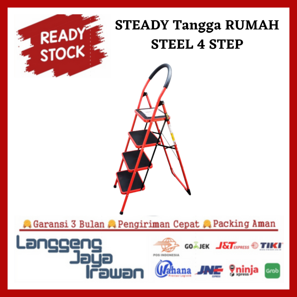 Jual STEADY Tangga RUMAH STEEL 4 STEP LADDER- Tangga Lipat Rumah ...