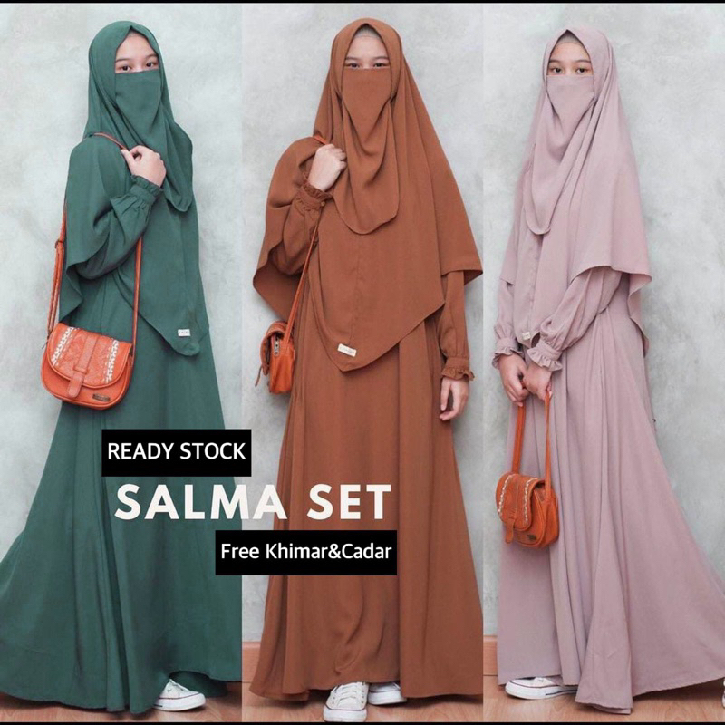 Jual Spesialis Gamis Murah Salma Set Dress Khimar Niqob And Cadar