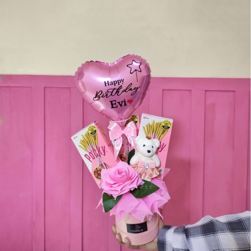 Jual Bucket Buket Snack Bloom box Caldora.id CLDRA8 | Shopee Indonesia