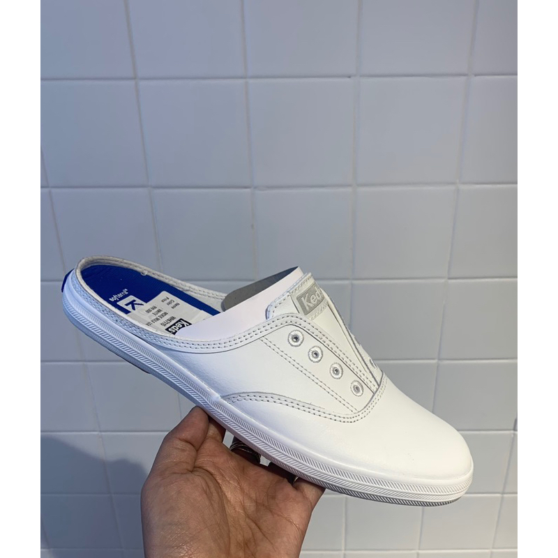 Jual KEDS SEPATU WANITA MOXIE MULE LEATHER WHITE Shopee Indonesia