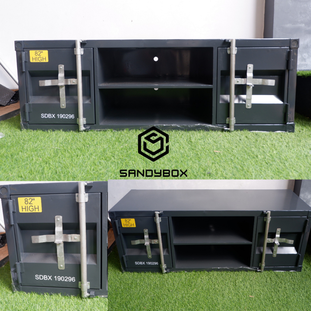 Jual Rak tv /meja tv full besi model konteiner | Shopee Indonesia