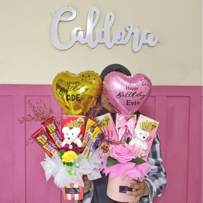Jual Bucket Buket Snack Bloom box Caldora.id CLDRA8 | Shopee Indonesia