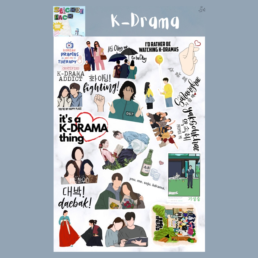 Jual K Drama Sticker Sheet | Shopee Indonesia