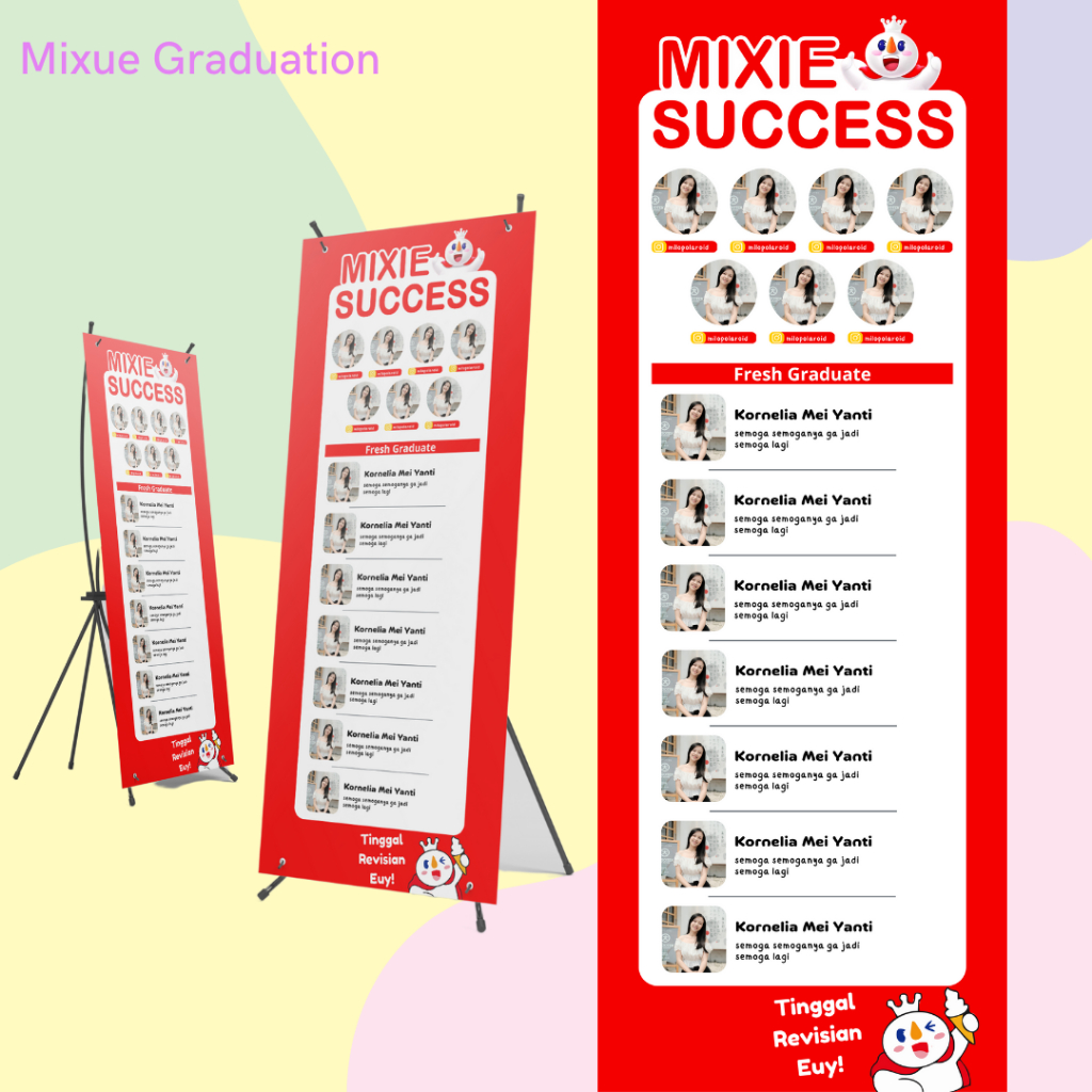 Jual Cetak Banner Wisuda Mixue [x Banner Ukuran 160x60] Shopee Indonesia