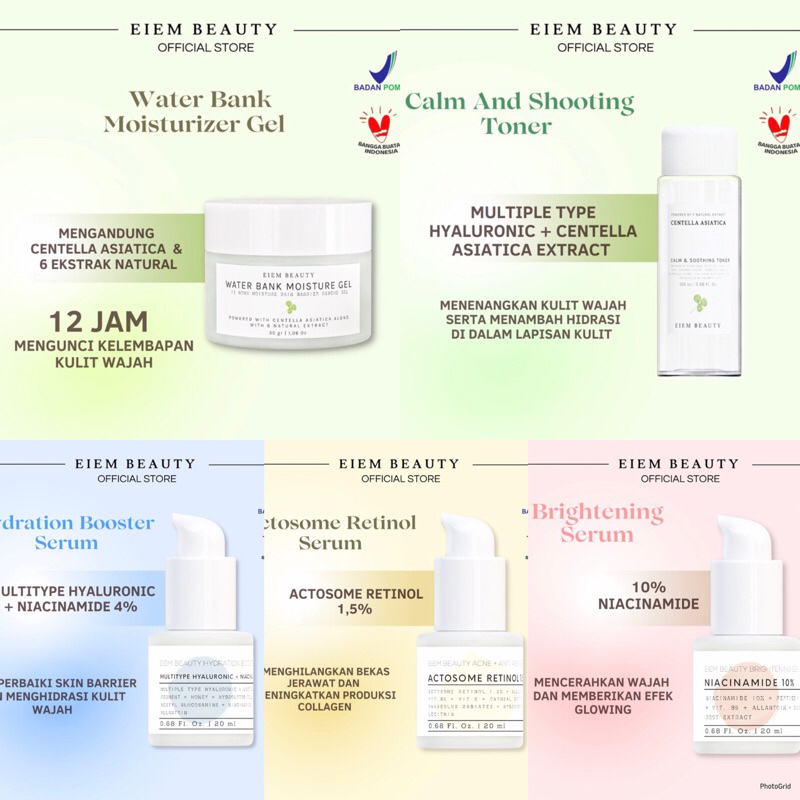 Jual ( MANADO ) EIEM BEAUTY MOISTURIZER, TONER, SERUM | Shopee Indonesia