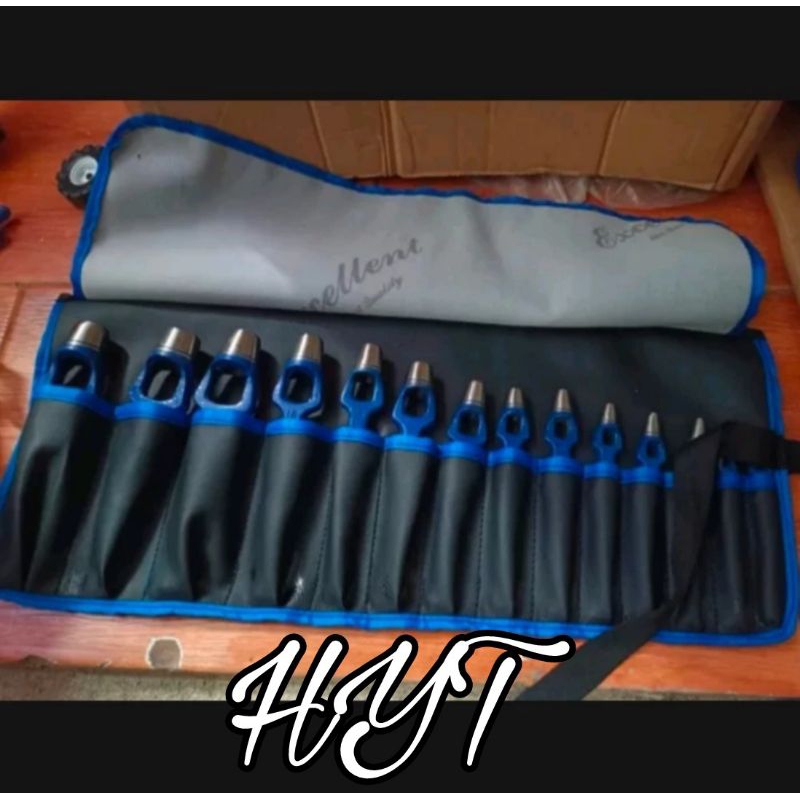 Jual Alat Plong Gasket Leather Punch Set 14 Pcs Ukuran Metric size 3mm ...