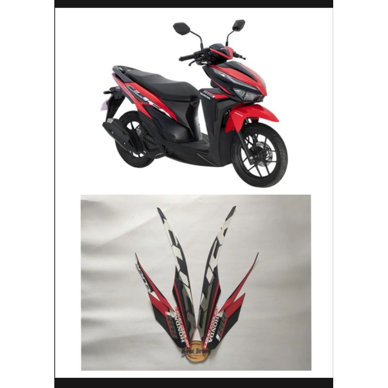 Jual VARIO 125 CLICK LED TAHUN 2021 WARNA MERAH STIKER STRIPING LIS