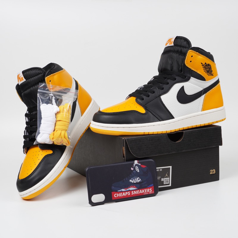 Sepatu Nike Air Jordan Retro High OG Yellow Toe Taxi