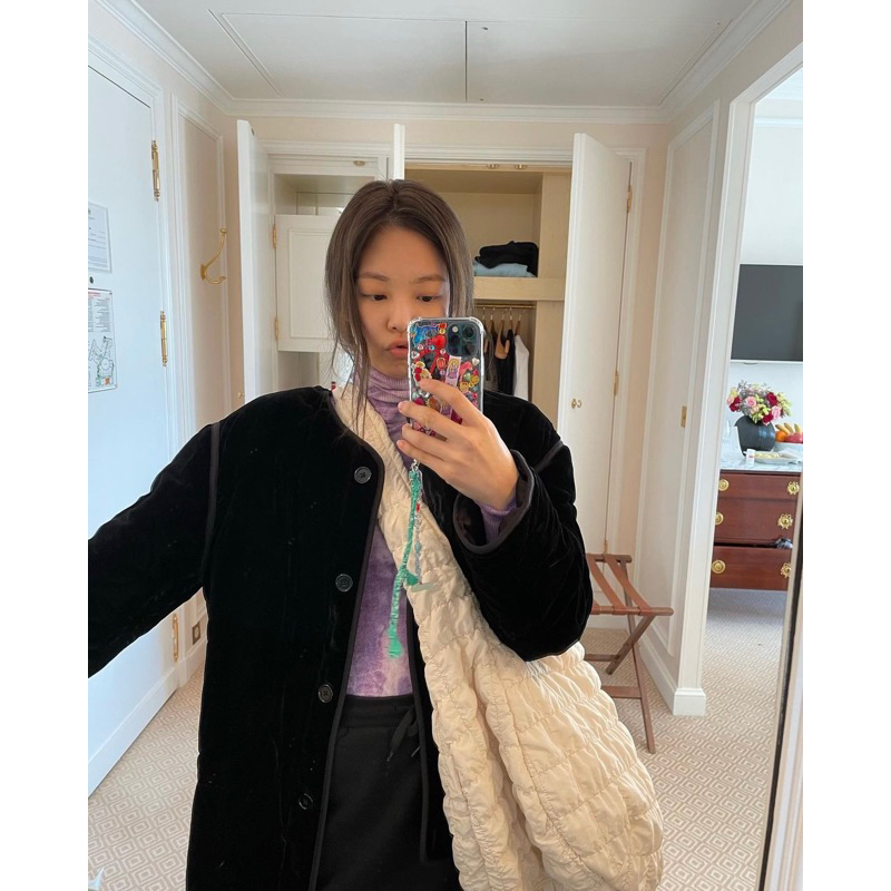 [NIEEH] Genuine Leather Shoulder & Crossbody Pillow Bag – Jennie-Style Medium Tote