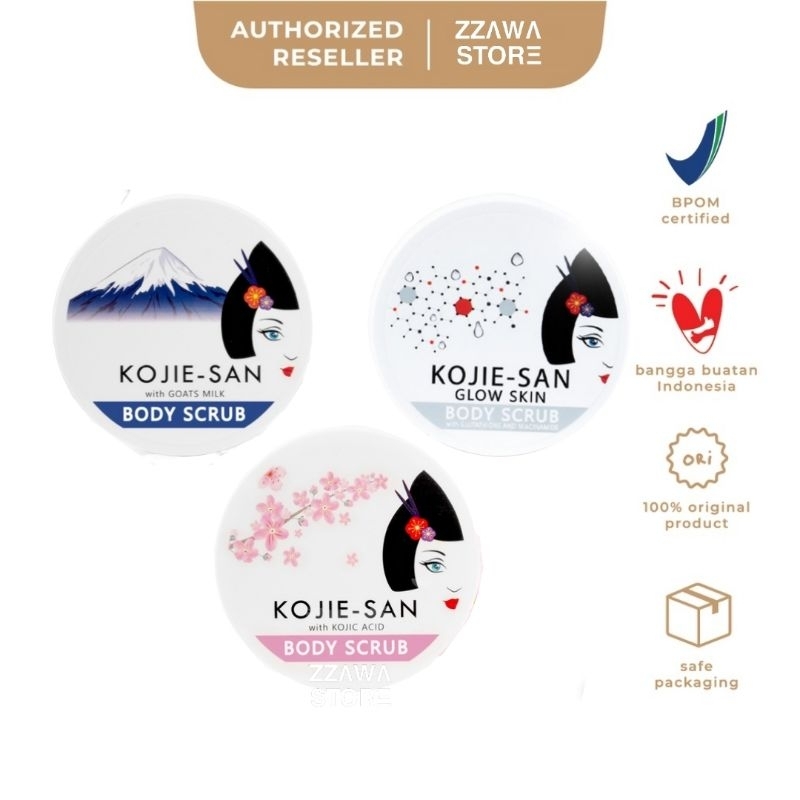 Jual KOJIE SAN Body Scrub Series 250gr ( Glow Skin / Kojic Acid / Goats