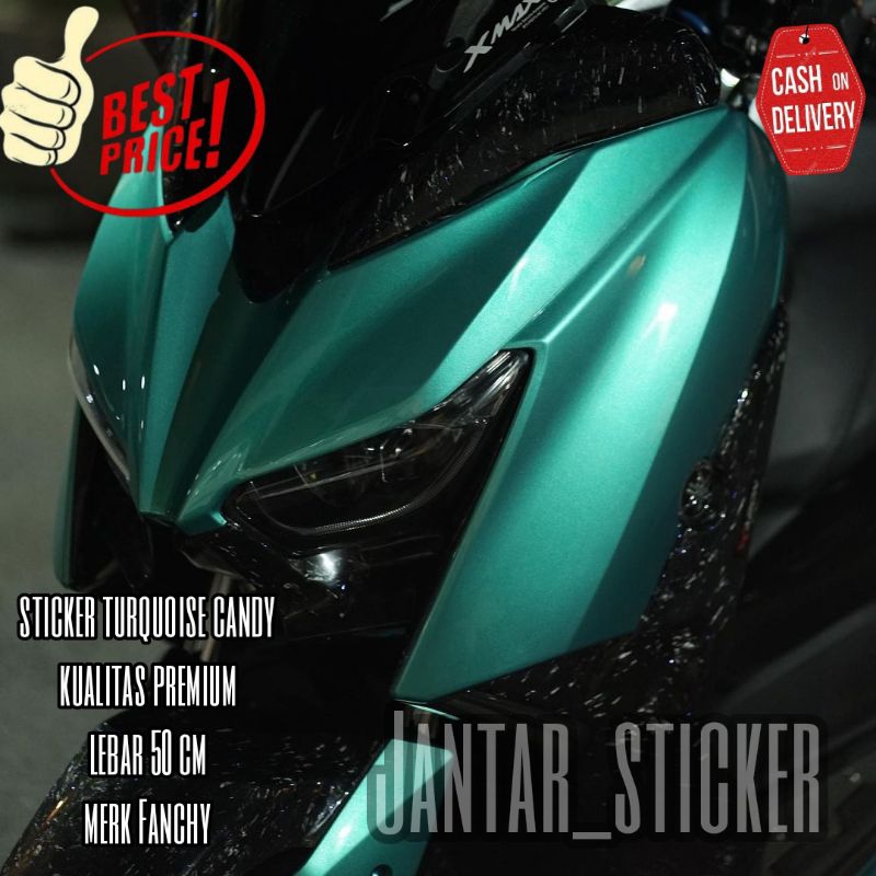 Jual Stiker motor hijau toska candy sticker scotlite candy turquoise ...