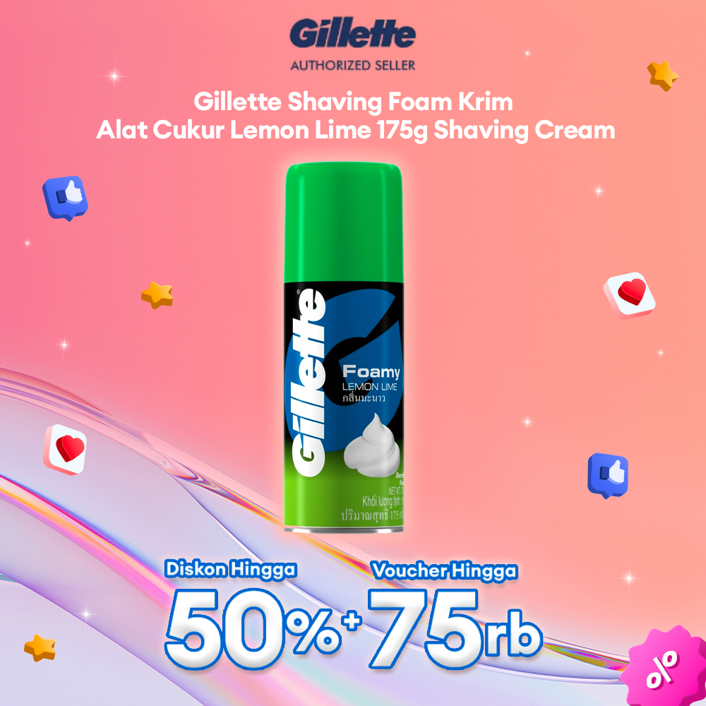 Jual Gillette Foam Krim Cukur Lemon Lime 175g Shopee Indonesia