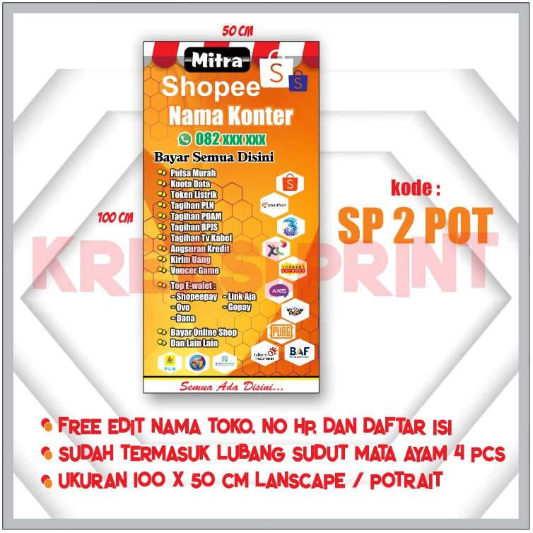 Jual Spanduk Mitra Shopee Banner Mitra Shopee Shopee Indonesia