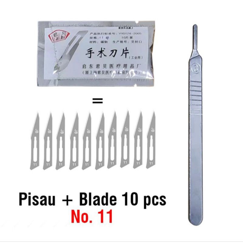 Jual pisau bedah / carving / engrave scalpel surgical blade carbon ...