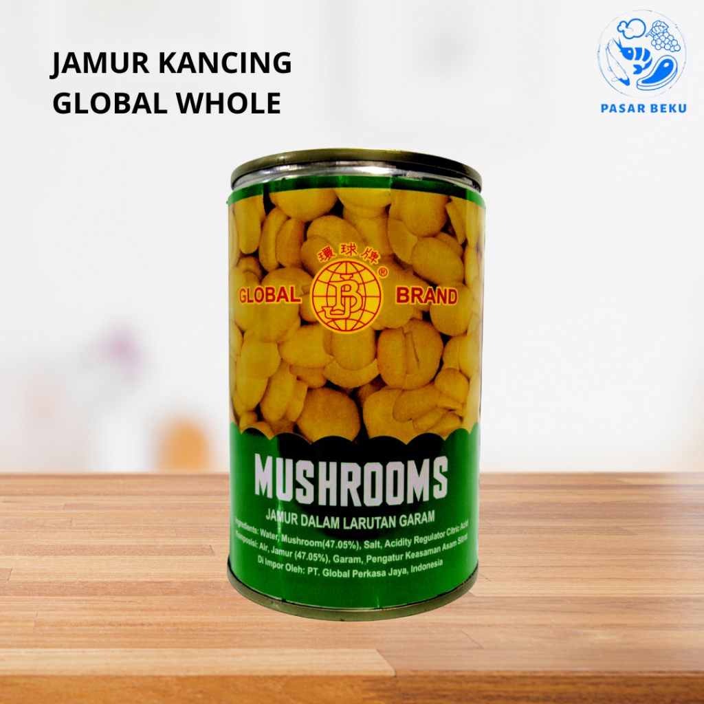 Jual Jamur Kancing Kaleng Global Brand 425gr Jamur Kaleng Pasar Beku