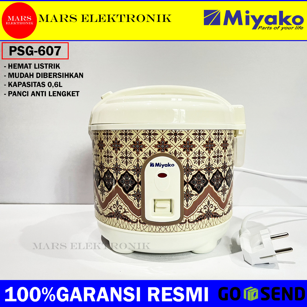 Jual RICE COOKER MIYAKO PSG607 / RICE COOKER KECIL MIYAKO PSG 607