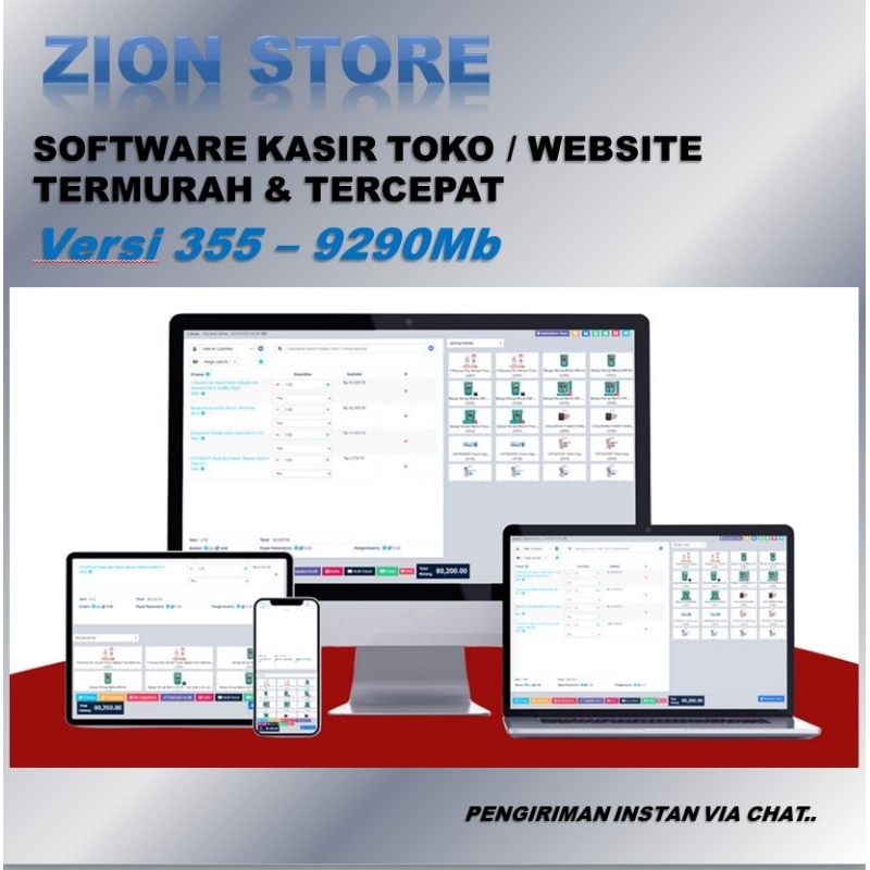 Jual SOFTWARE KASIR TOKO VERSI 355 - 9290 mb BY ZION STORE | Shopee ...