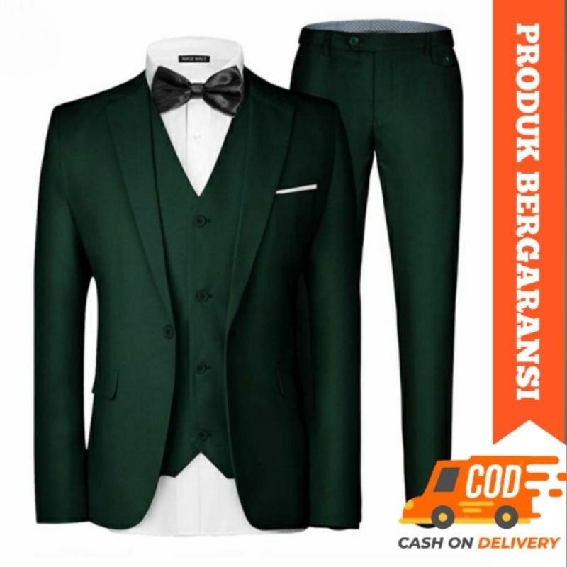 Jual Jas Pria Hijau Botol Jas Blazer Formal Slimfit Premium | Shopee