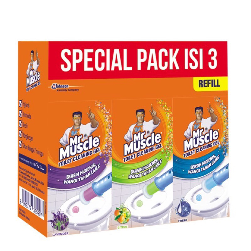 Jual Mr Muscle Toilet Cleaning Gel Reffil isi 3 Shopee Indonesia