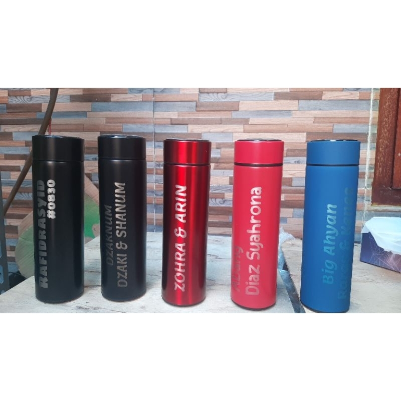 Jual Tumbler Botol Termos Custom Namalogo Laser Grafir Murah Sakura Led 500 Ml Shopee Indonesia 8234