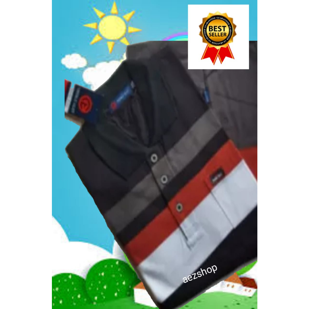 Jual Kaos Kerah salur lengan pendek pria dewasa II jahitan kaos rapi ...