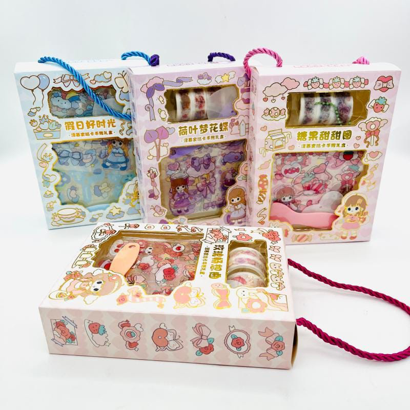 Jual sakha - paket sticker + solatipe sticker box paper bag | sticker ...