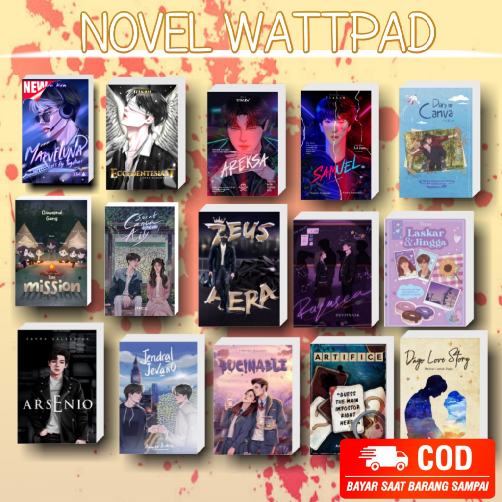 Jual Novel Wattpad Remaja / Buku Novel / wattpad Terbaru / DLL