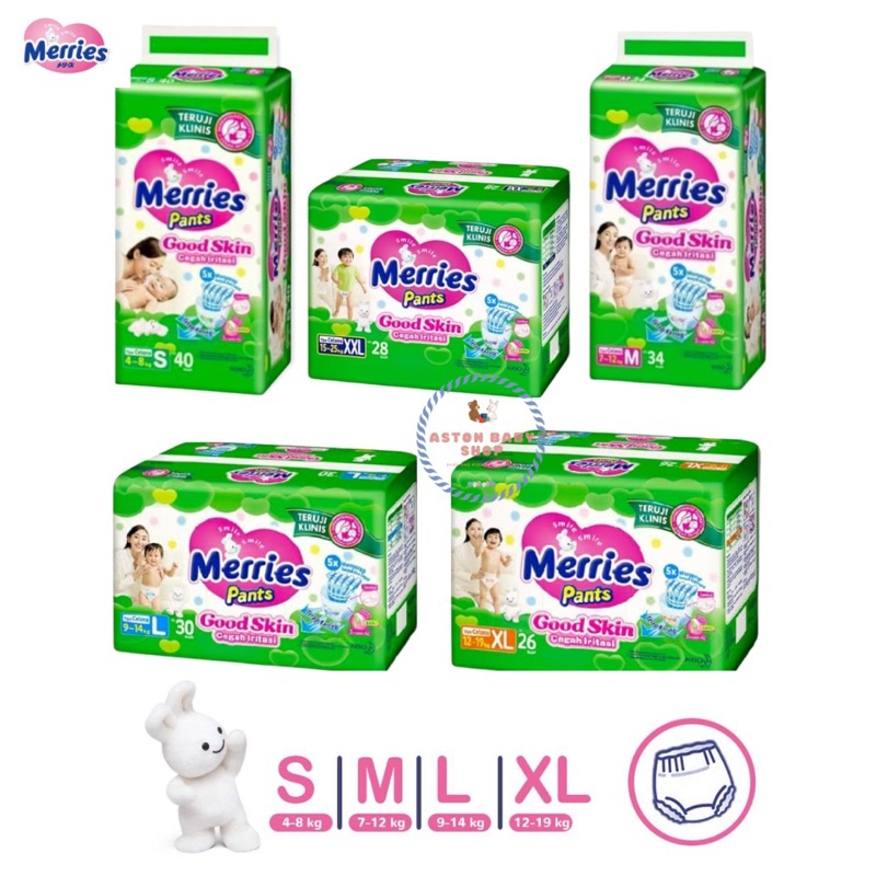 Jual Merries Pants Good Skin S40 M34 M50 L30 L44 XL26 XL38 XXL28 Popok ...