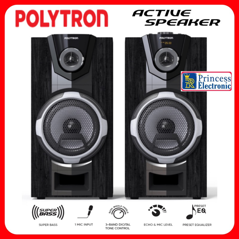 Jual Polytron Bluetooth Speaker Aktif Karaoke 8 Inch Pas 8f12 Shopee