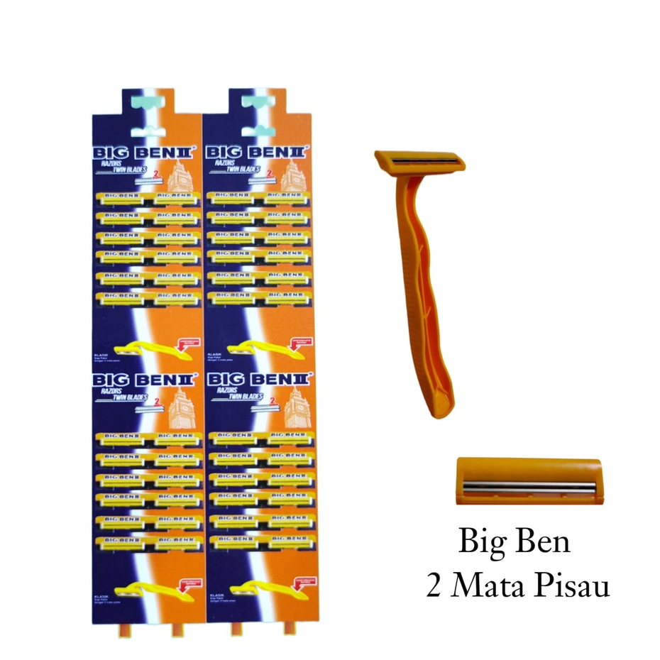 Jual Big Ben Razors Twin Blades Gold B 468 C1 | Alat Cukur 2 Mata Pisau ...