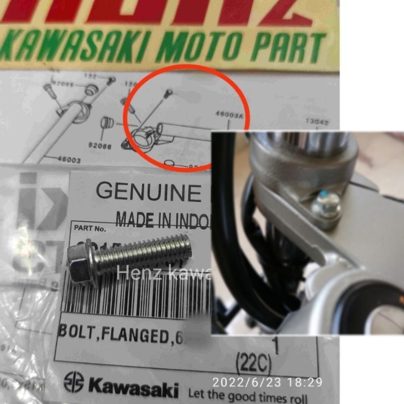 Jual bolt baut stang setir jepit segitiga atas kawasaki ninja r rr ss ...