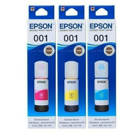 Jual Tinta Printer Epson 001 Color Cyan / Magenta / Yellow Baru ...