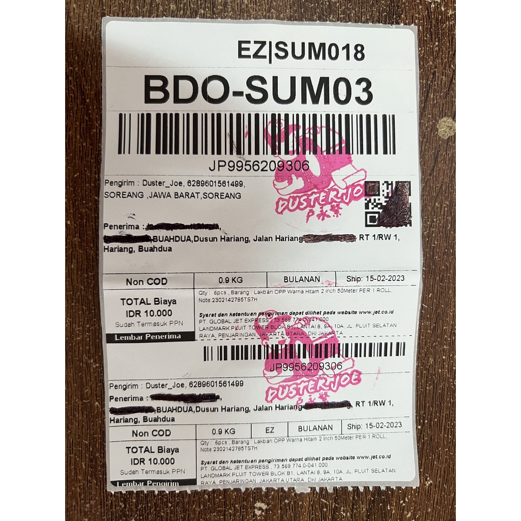 Jual Label Kertas Thermal Barcode 100x150 Isi 500 Sinar Ross PER 1 ROL ...