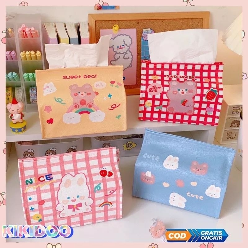 Jual Tempat Tisu Bahan Kulit Tempat Tissue aesthetic Premium PU Leather