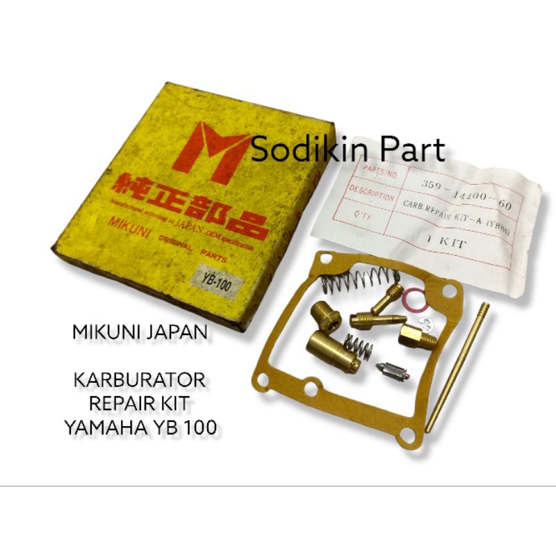 Jual ISI KARBU REPAIR KIT REPARKIT YAMAHA YB 100 YL 100 NOS MIKUNI ...