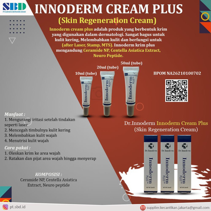 Jual Innoderm cream plus krim anti iritasi anti kemerahan after ...