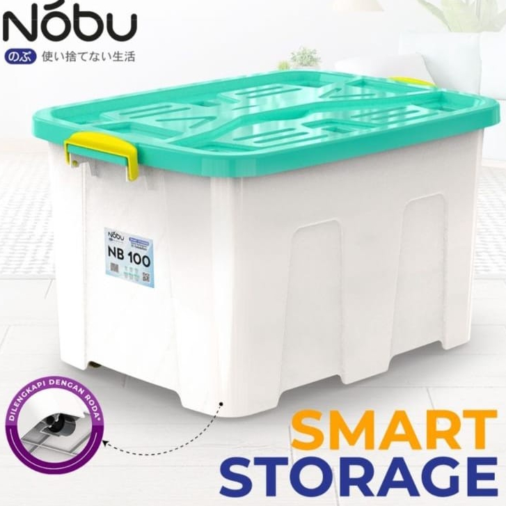 Jual Promo Box Container Jumbo 100 Liter Nobu Roda Kontainer Box