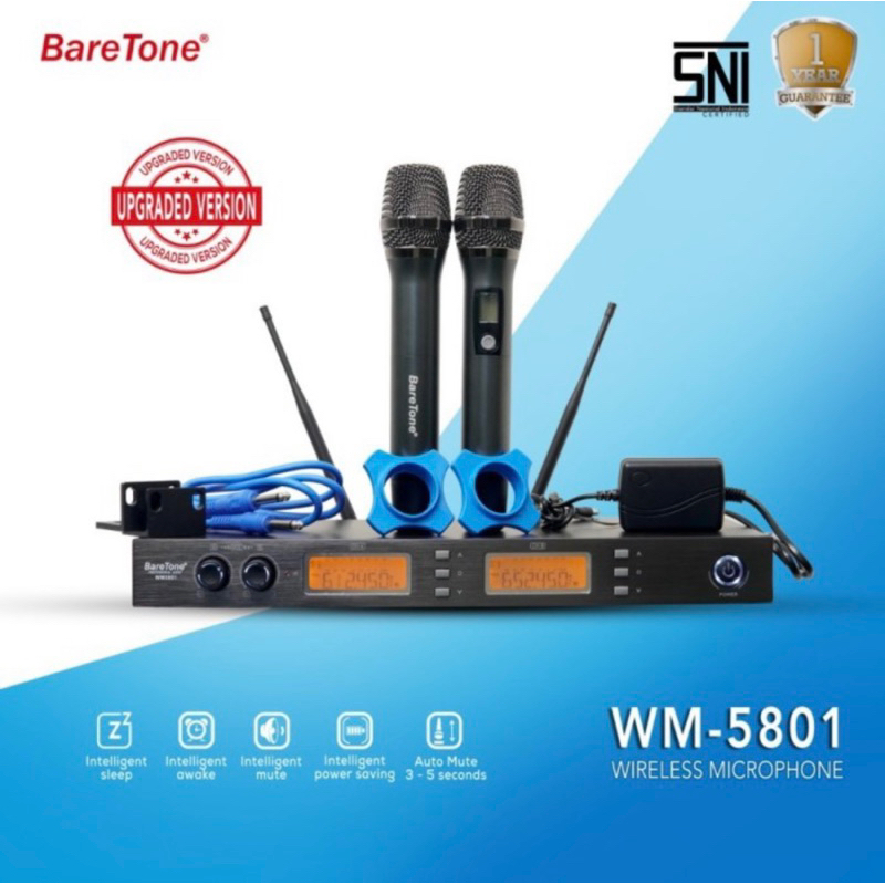 Jual Mic Wireless Baretone WM 5801 UHF HANDHELD Shopee Indonesia