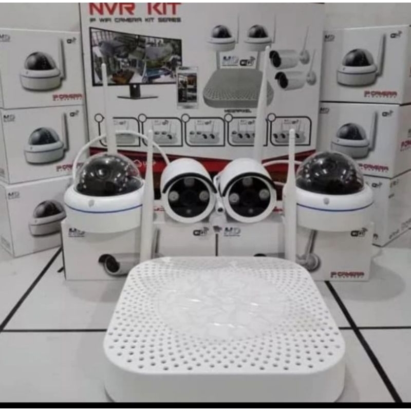 Jual PAKET CCTV NVR KIT 4 KAMERA 1080p 5MP FULL WIRELLES FULL HD ...