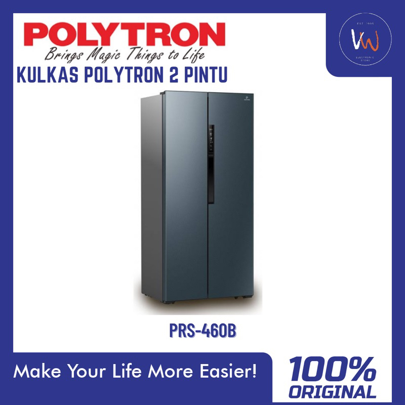 Jual Kulkas Polytron Side By Side 2 Pintu PRS-460B / Kulkas Design ...