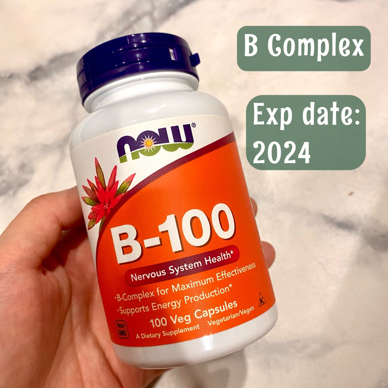 Jual NOW Vitamin B 100 B Complex 100 Caps Penambah Energi ORIGINAL ...