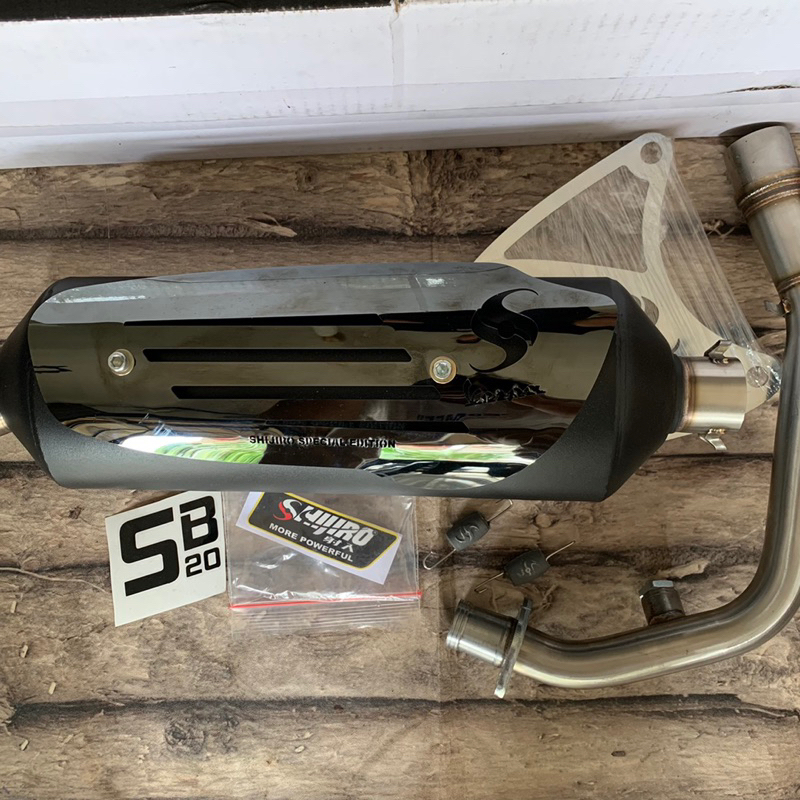 Jual Knalpot Shijiro Standar Racing Special Edition Black Vespa Sprint ...