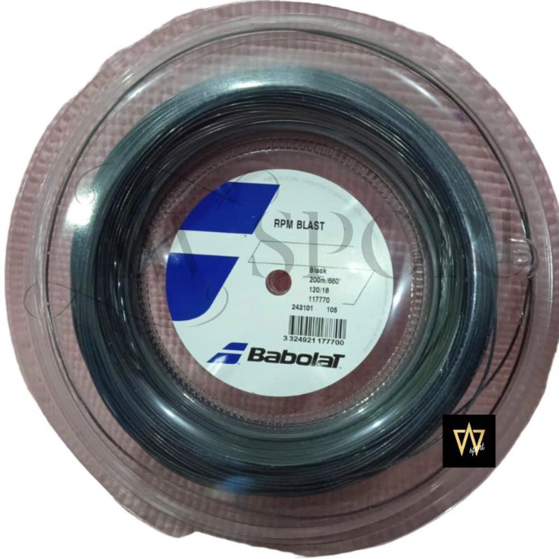 Senar Tenis Babolat RPM Blast 18/120mm Black (12 Meter) No Packing Original