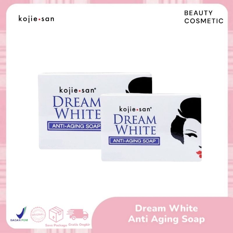 2 X Kojie San Dream White Anti-Aging Seife 135 G - Mit Kollagen & Elastin, Für Hellere, Straffere Haut